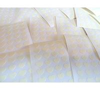 Petit 10x8mm (0.4" X0.8 ") Forme de Cœur Code Couleur Autocollants - Lot 256 en Cœurs Étiquettes Collantes pour Loisirs Créatifs, Fabrication Cartes & Décoration - 32 Disponibles - Crème