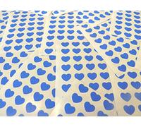 Petit 10x8mm (0.4" X0.8 ") Forme de Cœur Code Couleur Autocollants - Lot 256 en Cœurs Étiquettes Collantes pour Loisirs Créatifs, Fabrication Cartes & Décoration - 32 Disponibles - Bleu Roi