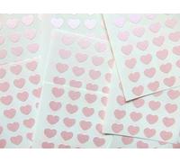 Petit 10x8mm (0.4" X0.8 ") Forme de Cœur Code Couleur Autocollants - Lot 256 en Cœurs Étiquettes Collantes pour Loisirs Créatifs, Fabrication Cartes & Décoration - 32 Disponibles - Rose Pâle