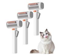 Petit 2-en-1 auto-détachable et peigne d'entretien, 2026 nouvel outil de déshabillage de chiens et chats, pour les cheveux longs ou courts, supprime les tapis, les enchevêtrements et la fourrure 3pcs
