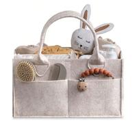 Petit (33*23*18) Panier de rangement pour couches de bébé - Panier de rangement dédié pour les couches de nouveau-nés, fournitures essentielles pour bébés, convient aux bébés garçons et filles, décora
