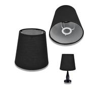 Petit Abat-jour, 2pcs Tonneau Tissu Abat-jour Suspension Abats-jourss Lustre,Abatss-jours de Lampe en Tissu,Moderne Mini Abats-jours Pour Lampe De Table Et Applique Murale(Noir)