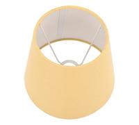 Petit Abat-jour Conique Jaune pour Lampe de Table, Douille E14 en Fer | Revêtement en Tissu, Protège L’ampoule Poussière, Lumière Douce pour Chambre, Bureau D’étude, Hôtels et Locataires