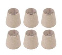 Petit Abat-jour, Lot de 6 Pièces, Abat-jour Tambour en Lin Beige pour Lampe Murale de Lustre de Table, pour Ampoule E14 ou Petite Ampoule, 3,7 X 5,5 X 5,1 Pouces, Facile à