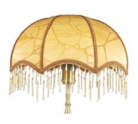 Petit Abat-Jour Lustre Candal En Tissu, Abat-Jour En Tissu Avec Suspension Parapluie Rétro, Abats -Jours À Pompons, Umbrella Lampshade Pour Petite Lampe Suspendue, Lustre En Cristal (B)