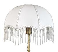 Petit Abat-Jour Lustre Candal En Tissu, Abat-Jour En Tissu Avec Suspension Parapluie Rétro, Abats -Jours À Pompons, Umbrella Lampshade Pour Petite Lampe Suspendue, Lustre En Cristal (A)