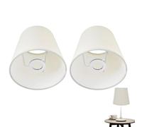 Petit abat - jour Set de 2, abat jour, lampe sur pied, pince suspension Mini de table en tissu de table et abat, Blanc cassé