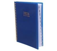 Petit Agenda Hebdomadaire 2026 A5 pour Étudiants et Bureau Bleu | Planificateur Mensuel Jan 2026 Dec 2026, Objectifs et Productivité Quotidienne, Couverture Rigide