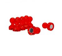 Petit Aimant á Broches en Acrylique Rouge pour Réfrigérateur, Tableau Blanc, Tableau D'Affichage 11mm dia x 17mm de Haut - Pack de 100