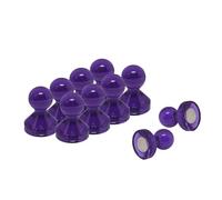 Petit Aimant á Goupille en Acrylique Violet pour Réfrigérateur, Tableau Blanc, Panneau de Préavis 11mm dia x 17mm de Haut - Pack de 10