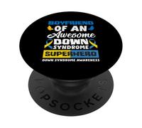 Petit ami d'un Super héros génial du Syndrome de Down T21 PopSockets PopGrip Adhésif