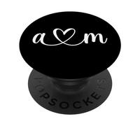 Petit ami et petite amie de A Love M Bride Une lettre et une lettre M PopSockets PopGrip Interchangeable