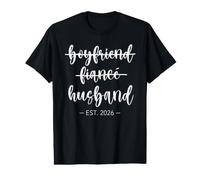Petit ami, fiancé, Mari 2026, Mariage Juste marié, Lune de Miel T-Shirt Graphique avec Valeur