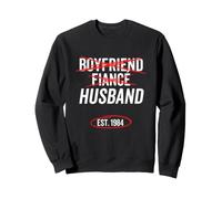 Petit ami, fiancé, Mari, Est 1984, Mariage, Couple Sweatshirt