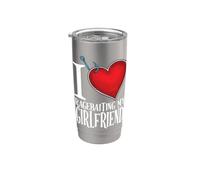 Petit ami marrant, amour, provocation, petite amie, humour Gobelet isotherme en acier inoxydable double paroi