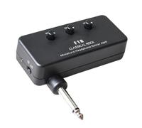 Petit ampli de guitare | Haut-parleur portable alimenté par batterie de 6,35 mm | Mini amplificateur de guitare et de basse pour voyage et pratique à la maison | Système sonore électrique compact pour