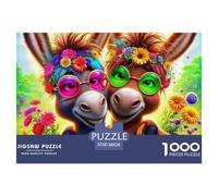 Petit âne 1000 Pièces Puzzle Animaux pour Adultes, Défi Jouets, Cadeau d'anniversaire, Jeux Éducatif, Qualité Premium 38x26cm/1000pcs
