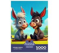 Petit âne 1000 Pièces Puzzle Animaux pour Adultes, Défi Jouets, Cadeau, Stimulant, Jeu Éducatif, Qualité Premium 70x50cm/1000pcs