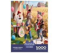 Petit âne 1000 Pièces Puzzle Animaux pour Adultes Enfants, Défi Jouets, Cadeau, Stimulant, Jeu Éducatif, Qualité Premium 38x26cm/1000pcs