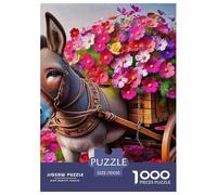Petit âne 1000 Pièces Puzzle Animaux pour Enfants À Partir De 14 Ans, Défi Jouets, Cadeau d'anniversaire, Jeu Éducatif, Qualité Premium 70x50cm/1000pcs
