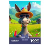 Petit âne 1000 Pièces Puzzle Animaux pour Enfants À Partir De 14 Ans, Défi Jouets, Cadeau, Jouet pour Enfant, Jeu Éducatif, Qualité Premium 70x50cm/1000pcs