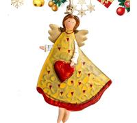 Petit ange ange pour sapin de Noël | Artisanat d'anges de Noël en métal | Pendentif pour décorations de Noël rustiques vintage