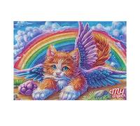Petit Ange Arc-en-Ciel 300 Pièces Puzzle Adolescent en Carton Anti-Déchirure Arche, Flore et Prairie Difficulté Moyenne Activité Éducative Jeu De Société Cadeau Anniversaire Pas Cher 300 PCS