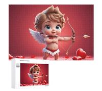 Petit Ange Mignon Puzzle en Bois 1000 Pièces pour Adultes Et Enfants, Puzzles Impossible, Jeu De Patience Coloré, À Partir De 12 Ans （75×50cm）