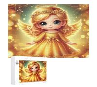 Petit Ange Mignon Puzzle en Bois 1000 Pièces pour Adultes Et Enfants, Puzzles Impossible, Jeu De Patience Coloré, À Partir De 12 Ans （75×50cm）