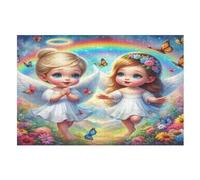 Petit Ange Mignon Puzzle en Bois 1000 Pièces pour Adultes Et EnfFourmis, Puzzles Impossible, Jeu De Patience Coloré, À Partir De 12 Ans （75×50cm）
