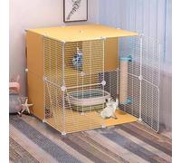 Petit Animal playpens Cage Cat, Chat playpen métal kenneaux Cage Petite Cage Animale idéale pour 1-2 Chat (Taille: 75 * 75 * 73 cm) FANDIAO