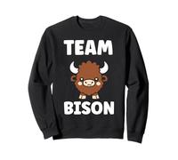 Petit Animaux Bisons Drole Minimaliste Team Bison Sweatshirt