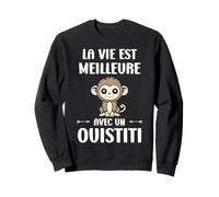 Petit Animaux Singe la Vie est Meilleure avec Un Ouistiti Sweatshirt