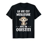 Petit Animaux Singe la Vie est Meilleure avec Un Ouistiti T-Shirt