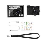 Petit appareil photo 720p Enregistreur vidéo numérique Caméscope numérique 1,54" Écran LCD Double objectif Portable Petit pour Voyage/Vlog photographie numérique