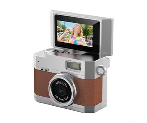 Petit appareil photo numérique compact CCD rétro avec écran haute définition de 2,4 cm, appareil photo à écran rabattable de la taille du pouce pour utilisation porte-clés, charge rapide, pour les