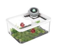 Petit Aquarium Avec Filtre Et Éclairage Intégrés | Décoration d'Intérieur Miniature Avec Écosystème Aquatique,Aquarium Hydroponique de Bureau avec Pompe USB et Éclairage pour Chambre Étagère Hôpital C