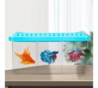 Petit Aquarium Betta, Aquarium en Acrylique Détachable 3 Zones, Mini Aquarium Rectangulaire Transparent, Kit de Bol à Poisson, Petit Aquarium de Bureau, Aquarium Ornemental