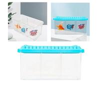 Petit Aquarium Betta, Petit Aquarium de Bureau Ornemental Transparent, Amovible 3 Zones en Acrylique, Mini Aquarium pour Poissons Rouges Betta Nano, Escargot, Crevettes