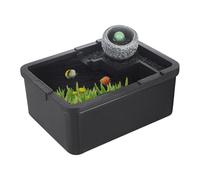 Petit Aquarium - Décoration d'Intérieur Miniature avec Écosystème Aquatique | Système Hydroponique avec Pompe USB pour Poissons Combattants, Crevettes et Méduses