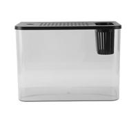 Petit Aquarium en Plastique Clear écologique Desktop Aquarium Miniature Conception d'espace économise pour Les crevettes Or Betta Fish Tortue Salon Bourse 12,4 Pouces (Noir)