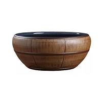 Petit Aquarium Grand réservoir de Poisson Rouge en céramique réservoir de Lotus réservoir de Tortue Maison Pot de Fleur hydroponique créatif Pot de Lotus rétro Kit Aquarium(60cm)