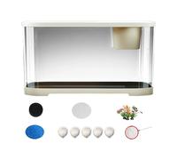Petit Aquarium | Kit Aquarium Complet,Kit Aquatique avec Accessoires Décor de Bureau pour Débutants et Adultes Poisson Guppy Betta