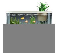 Petit Aquarium | Kits d'Aquarium - Ensemble Aquatique avec Accessoires Décor Bureau pour Débutants Guppys Méduses Crevettes Bettas
