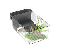 Petit Aquarium pour Tortues - Transparent Et Polyvalent, Réglable Et Décoratif, Ensemble D'habitat pour Torues Et Crabes | for Crabs, Amphibians, Small Reptiles and Fish