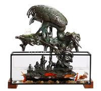 Petit Aquarium Réservoir de Poissons d'eau Courante de Style Chinois, for Attirer la Richesse et la Chance, décoration de Bureau et de Maison Kit Aquarium