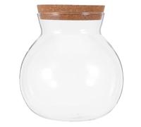 Petit Aquarium Rond en Verre avec Couvercle Perforé pour Betta | Vase Boule Moderne Transparent, Format 16x16cm, pour Plantes Hydroponiques et Déco Bureau