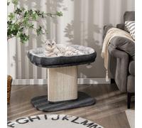 Petit arbre à chat COSTWAY, hauteur 50cm, arbre à chat avec siège en peluche douce & colonne à griffer en sisal & balle, arbre à chat en bois, meubles pour chats Arbre à grimper, arbre d'activité Arbr
