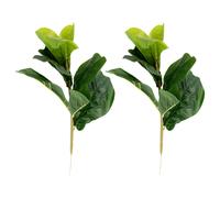 Petit Arbre Artificiel de Feuille de Violon 11 Pouces Faux Ficus Lyrata Arbre pour la DéCoration IntéRieure et ExtéRieure de Cour de Mariage à la