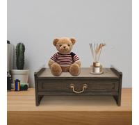 Petit autel avec rangement, un autel de méditation bouddhiste relaxant, parfait pour la prière, la divination, le culte et l'espace spirituel p(Size:42*25*16.5cm/16.5*9.8*6.2in,Color:Walnut)